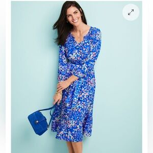 Talbots Floral Blue Dress
